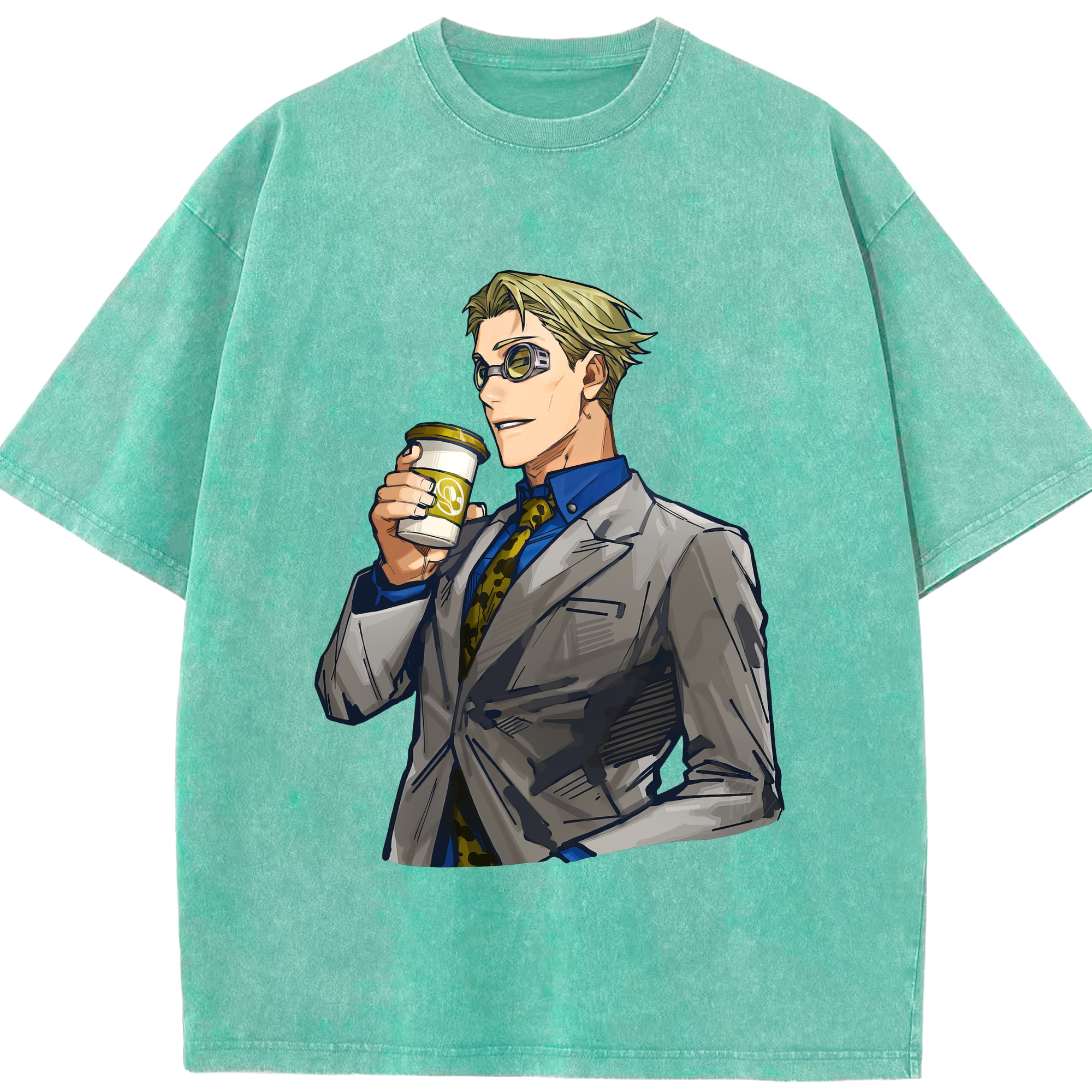 （画像用） 呪術廻戦 Jujutsu Kaisen 綿100% ヴィンテージ風 半袖Tシャツ（フロントプリント）